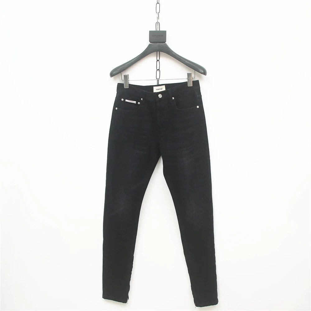 Essentials Six Collection Denim Jeans Moda Uomo Streetwear Casual American Hip Hop Jeans Larghi Pantaloni Lavati Vecchi Pantaloni