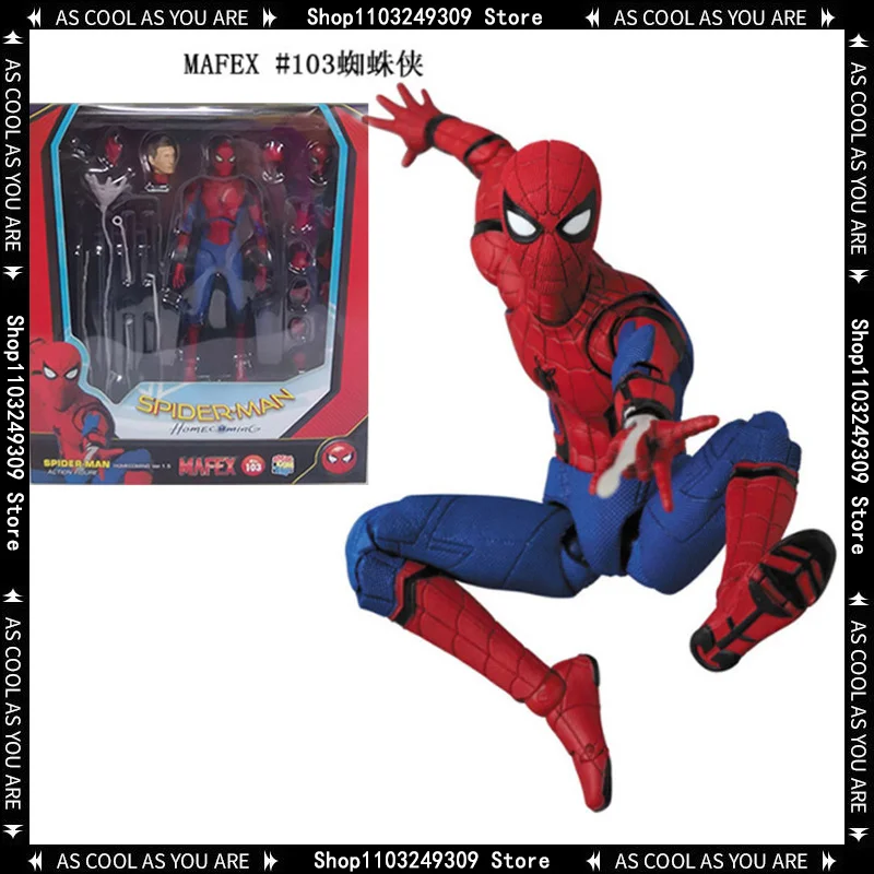 Mafex 103 Spider-Man Heroes Return Spider Man Deluxe Edition Modello Fatto A Mano Bambola Mobile Spider-Man Modello Fatto A Mano Spider-Man
