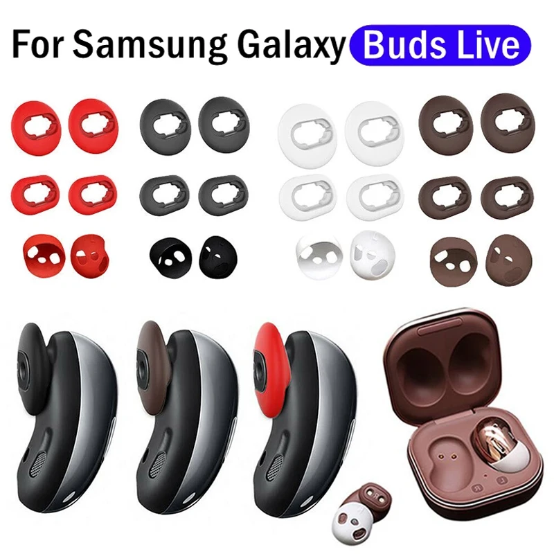 3 Paia/Set Soft Silicone Earbud Case Cover Tips Sostituzione Tappi Per Le Orecchie Per Samsung Galaxy Buds Live Bluetooth Headset Cushion Pad