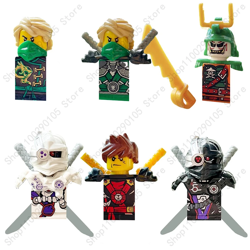 Ninja Movies Figures Masters Robot General Doubloon Jay Zane Kai Ylms Bricks Dolls Mini Action Toy Figures Building Blocks