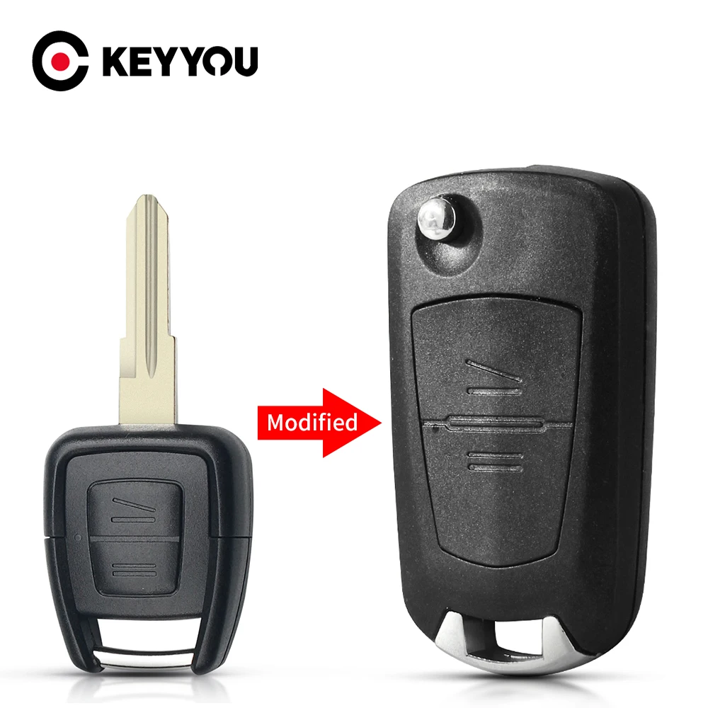Keyyou Modificato 2 Pulsanti Flip Remote Key Shell Per Vauxhall Opel Astra Vectra Zafira Fob Car Key Case