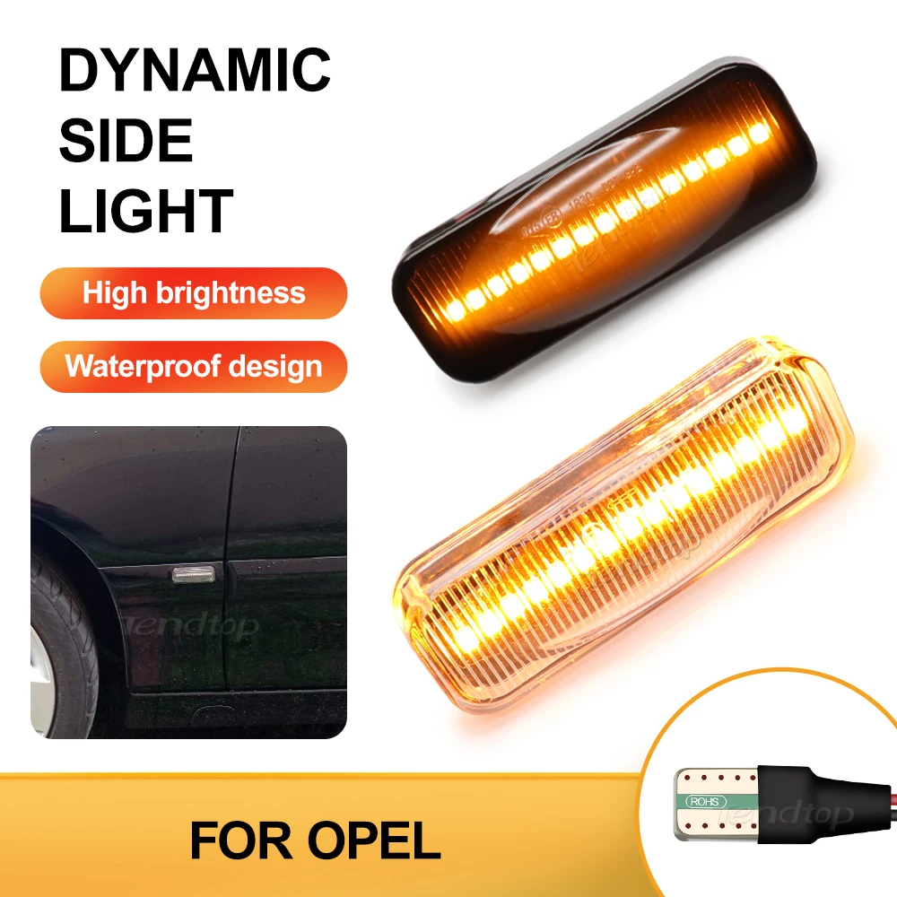 Per Opel Omega B Stufenheck Caravan 1994-2003 Led Dynamic Amber Side Marker Indicatore Lampeggiante Luce Sequenziale