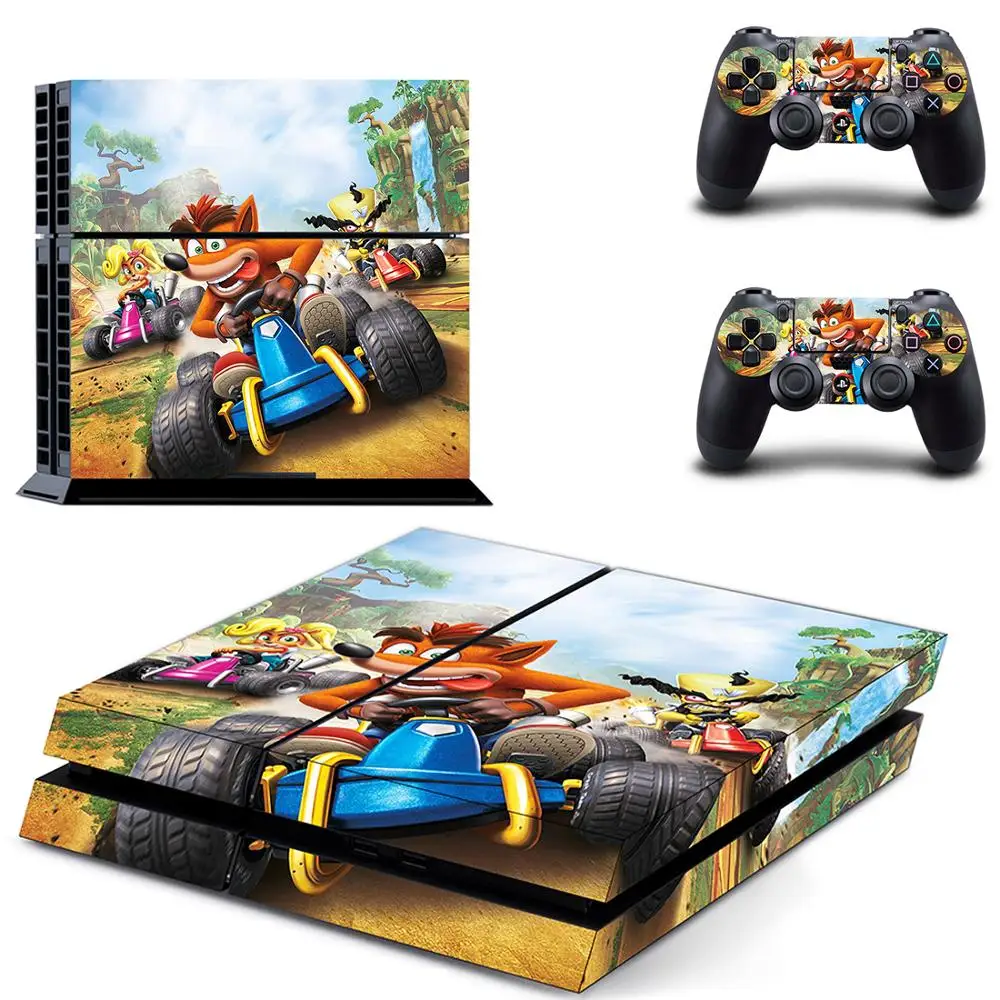 Crash Team Racing Nitro Alimentato Ctr Ps4 Skin Sticker Decal Per Playstation 4 Console E 2 Controller Ps4 Skin Vinyl Stickers