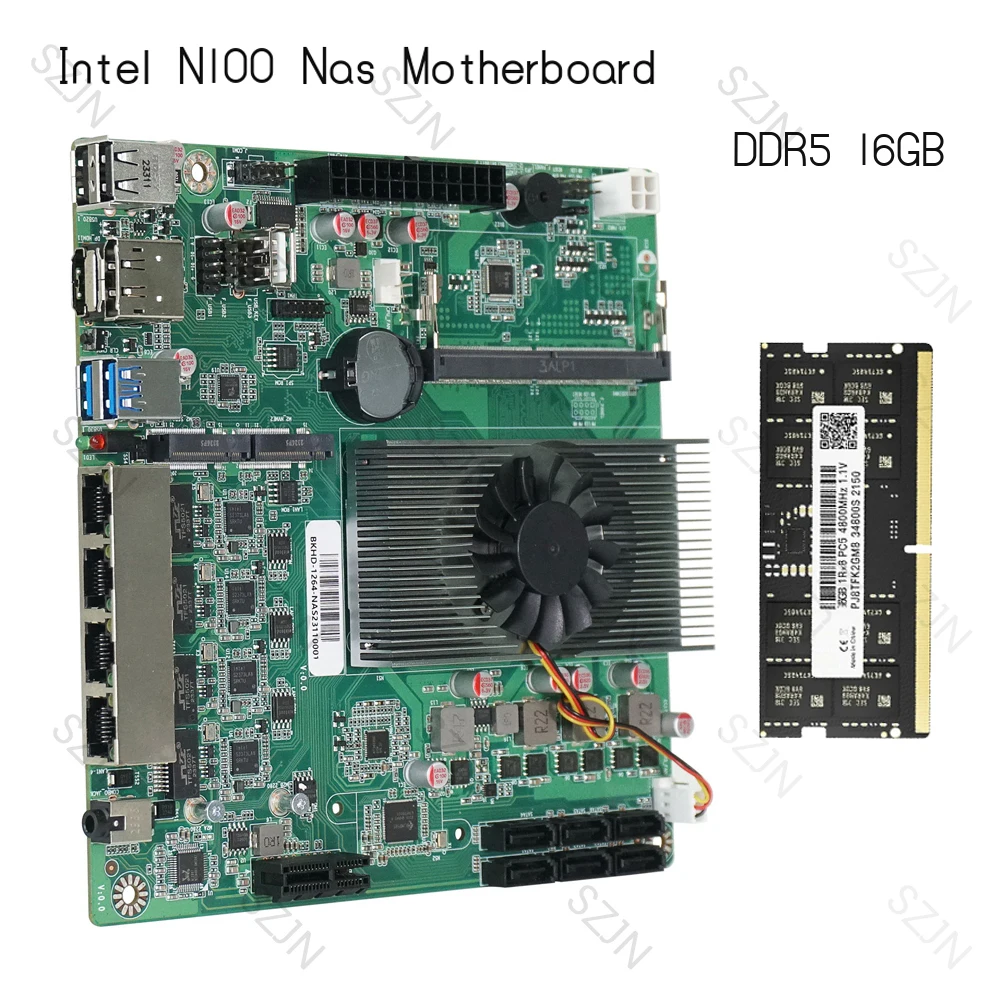 Scheda Madre Nas N100 Mini-Itx Nas Storage Intel I226 2.5G Supporto Di Rete Soft Router Nas Server 10Sata