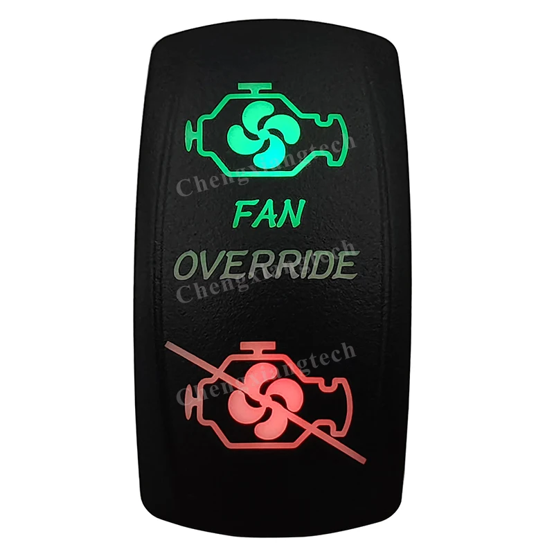 12V Verde E Rosso Led Interruttore A Bilanciere Ventola Override 5Pin Spst On Off Per Barca Auto Carling Arb Narva Rav4 Wd Hella Contura 4X4