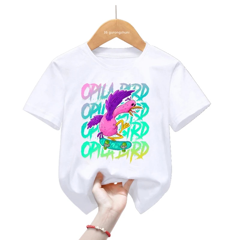 Opila Bird Garthen Of Banban Graphic Print T Shirt Ragazze/Ragazzi Funny Kids Clothes My Singing Monsters Character Tshirt Streetwear