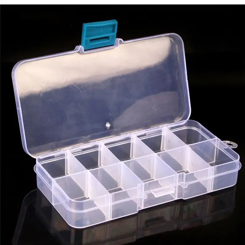 5 Grid 10 Grid 15 Grid Luya Bait Box Double Double Sided Five Grid Plastic Bait Box Mino Paillettes Fake Bait Fishing Gear Box