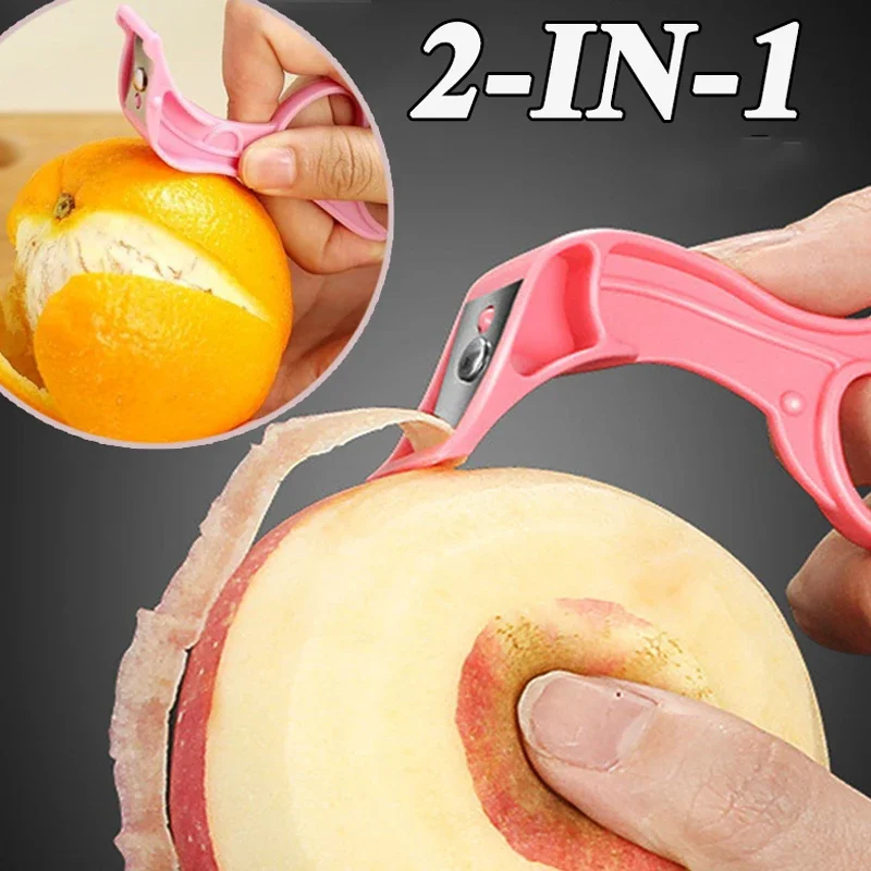 2-In-1 Pelapatate Portatile Per Frutta E Verdura Mini Pelatura Manuale Patate In Acciaio Inox Kiwi Orange Cutter Gadget Da Cucina Per La Casa