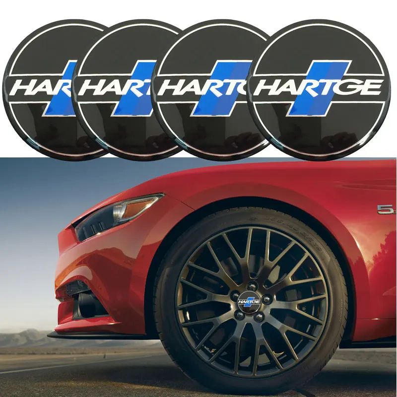 4Pcs 56.5Mm Alluminio Hartge Emblem Sticker Per La Germania Modificato Range Rover Label Car Wheels Center Hub Cap Stickers