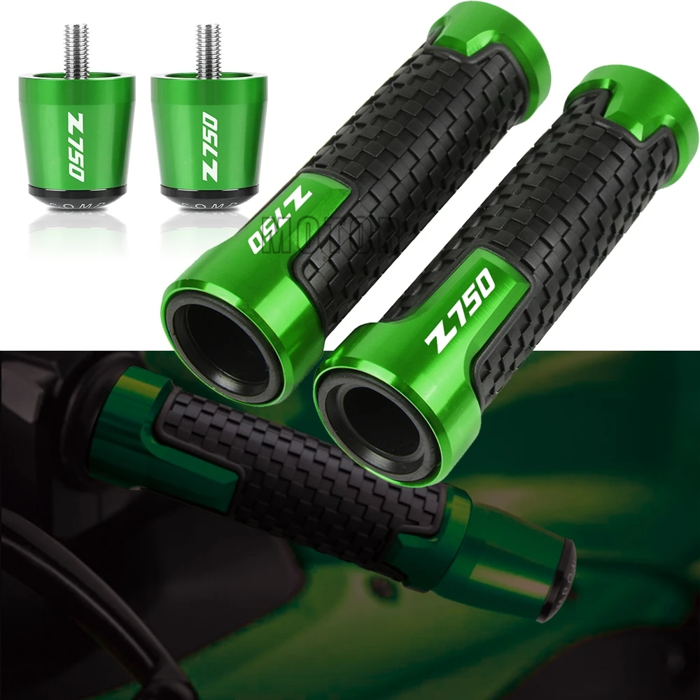 Z750 Logo Accessori Moto Manopole Manubrio Estremità Manubrio Antivibrazioni Per Kawasaki Ninja400 Z400 Z750 Z800 Z900 Z1000