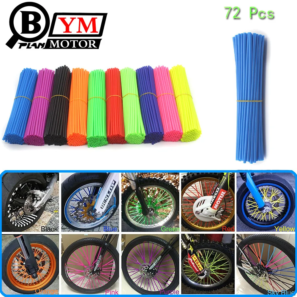 Motocross Dirt Bike Enduro Cerchione Spoke Skin Covers Per Honda 125 Suzuki 250 Yamaha Mt07 R3 150 Kawasaki Z800 Yz Rm