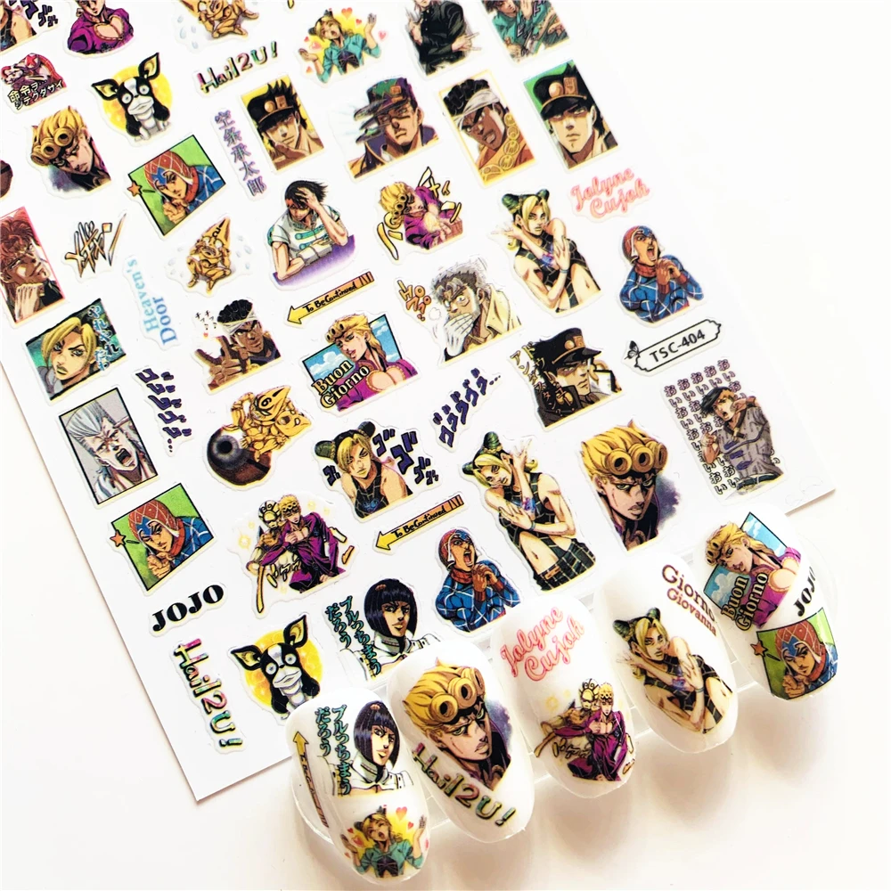 Più Nuovo Tsc-404 Cartoon Tsc Series Fashion English Alphabet 3D Nail Art Stickers Decal Template Decorazione Strumento Per Unghie Fai Da Te