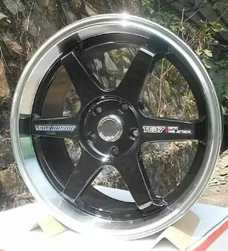 Ra Te37 15 16 17 18 Pollici 4X100 4X114.3 5X105 5X108 5X112 5 X114.3 5X120 Accessori Auto Cerchi In Lega