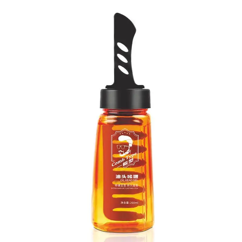 2 In 1 Men Hair Styling Gel Con Pettine Oil Head Gel Styling Hair Cream Back Hair Styling Cream Male Hair Wax Styling Fluffy