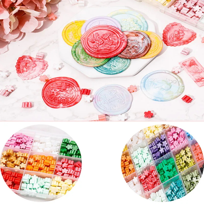 Particelle Di Cera Retrò Di Fiori Di Ciliegio Materiale Di Cera Sigillata Monocromatica Invito A Nozze Scrapbooking Sealing Craft