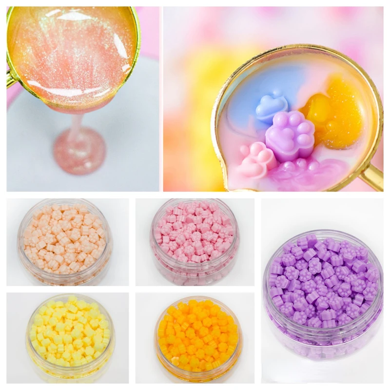 500G Small Cat Claw Lacquer Wax Particles Semi Transparent Glow Wax Material Diy Scrapbooking Wedding Invitation Sealing
