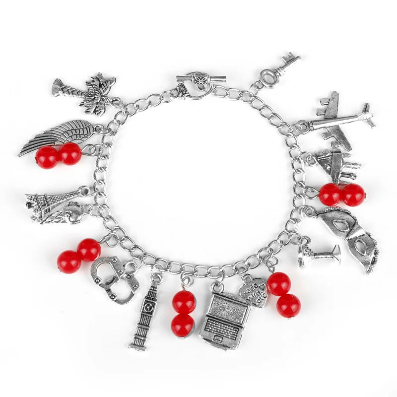 Fifty Shades Of Grey Women Fashion Charm Bracciale Ispirato 50 Shades Charms Tie Manette Bracciali Grigi Crime Bracelet -25