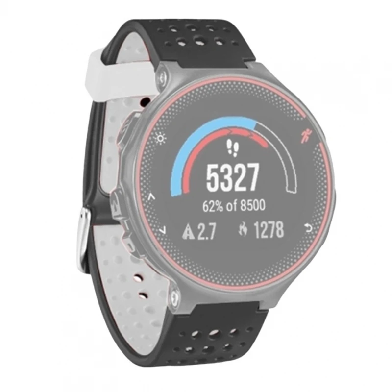 Cinturino Per Garmin Forerunner 220 230 235 630 620 735Xt Nero Bianco # Garmin Forerunner 220 # Garmin Forerunner 230 # Garmin Forerunner 235 # Garmin