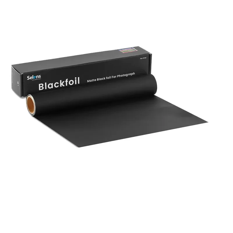 Selens Black Aluminium Foil Paper Photography Matte Cinefoil Cartone Non Riflettente Per Light & Masking Light Leak Spotlight