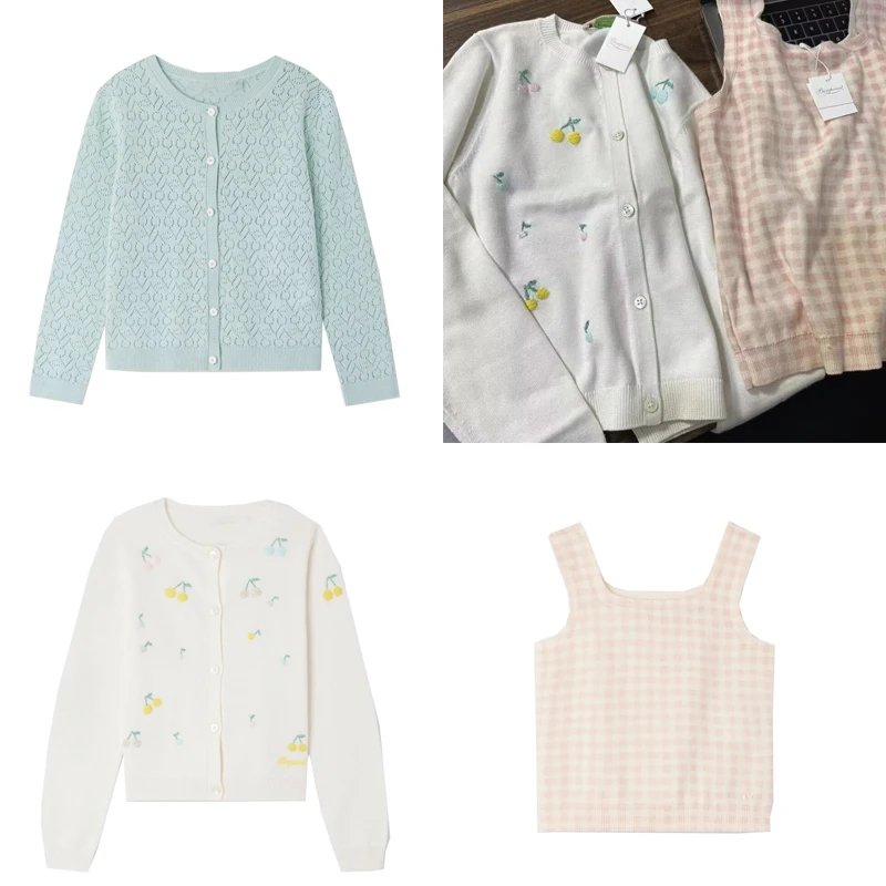 2024 New Spring Kids Maglioni Per Ragazze Bp Brand Knit Cardigan Toddler Young Girls Cute Fashion Outwear Abbigliamento