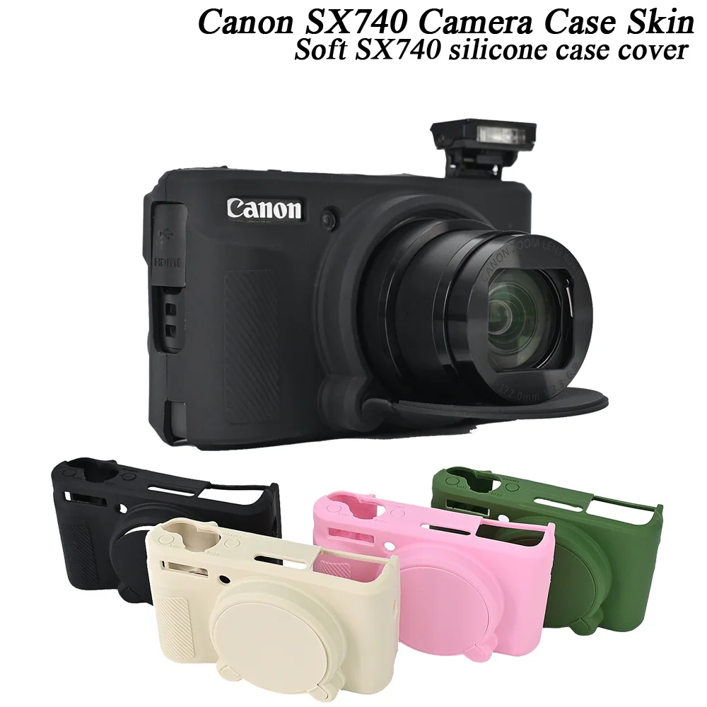 Custodia Morbida In Silicone Sx740 Custodia Per Fotocamera Pelle Per Canon Powershot Sx730 Sx740 Sx740Hs Custodia Protettiva Per Fotocamera In Gomma