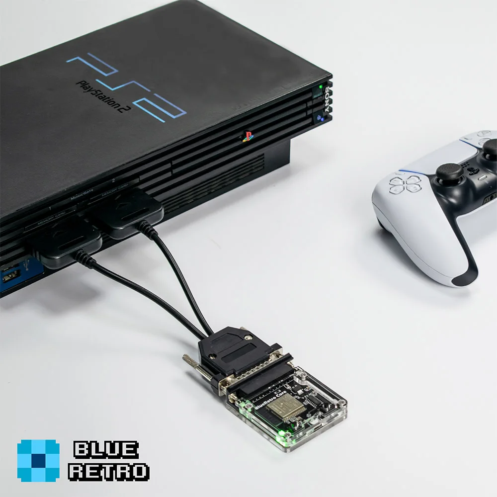 Blueretro Ps1 2 Convertitore Controller Wireless Adattatore Ricevitore Bluetooth Per Convertitore Controller Giochi Playstation 2 Per Retro