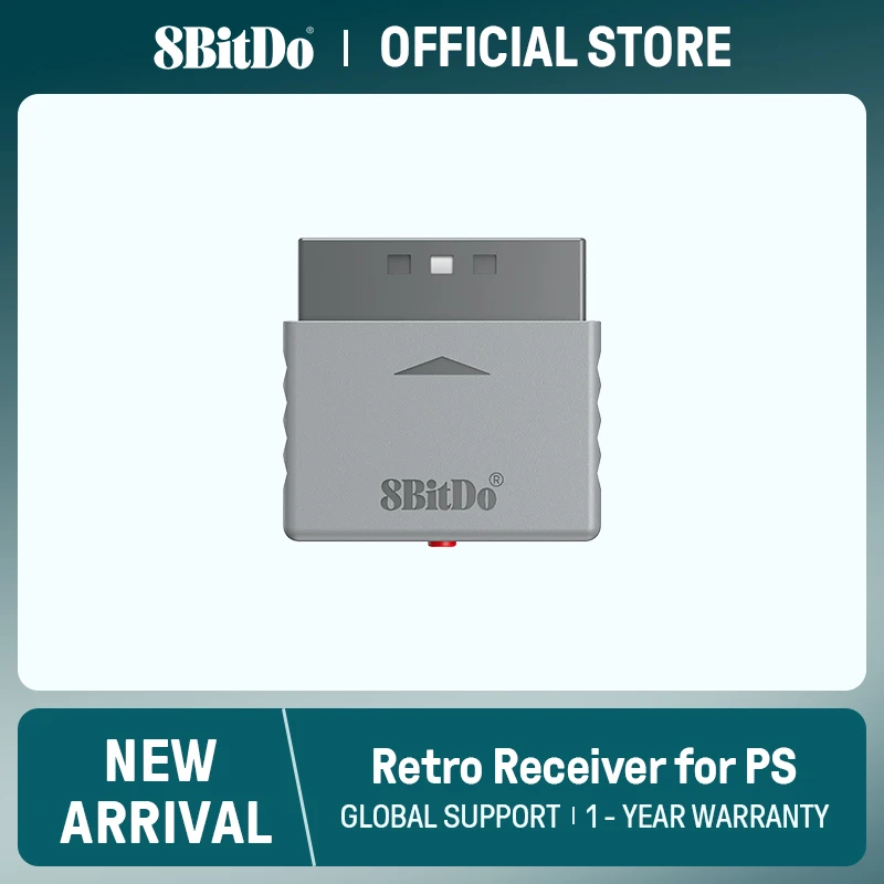 Ricevitore Retrò 8Bitdo Per Ps1 Ps2 E Windows, Compatibile Con Controller Xbox, Controller Switch Pro E Ps5/Ps4