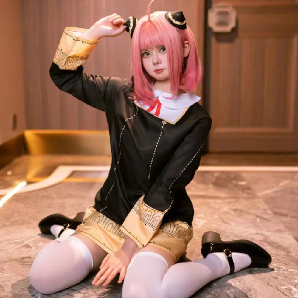 Anime Spy X Family Anya Costume Cosplay Cute Girls Dress Uniform Christmas Birthday Carnival Party Gioco Di Ruolo Outfit Gifts