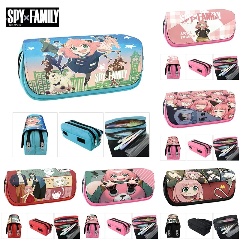 Anime Spy X Family Pencil Bag Women Large Capacity Student Kawaii Cosmetic Cases Anya Comar Coin Purse School Supplies Bag Gift