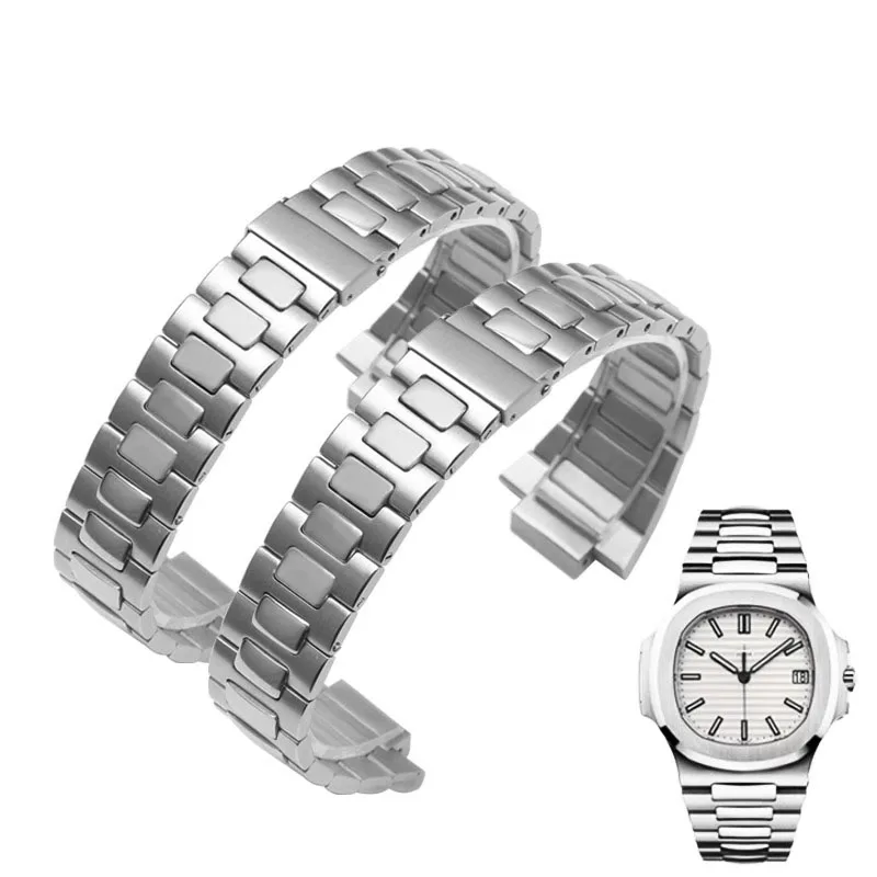 Per Patek & Philip Nautilus Strap 5726 5711/1 A010 25 Convesso 13Mm Fine Cinturino Da Polso Da Uomo In Acciaio Inossidabile Catena Dell'Orologio