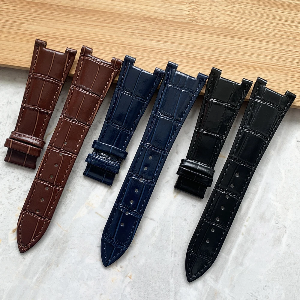 Accessori Per Orologi Cinturino In Vera Pelle Per Patek Philippe Nautilus Orologio Concavo 13Mm Bocca Cinturino 25X18Mm