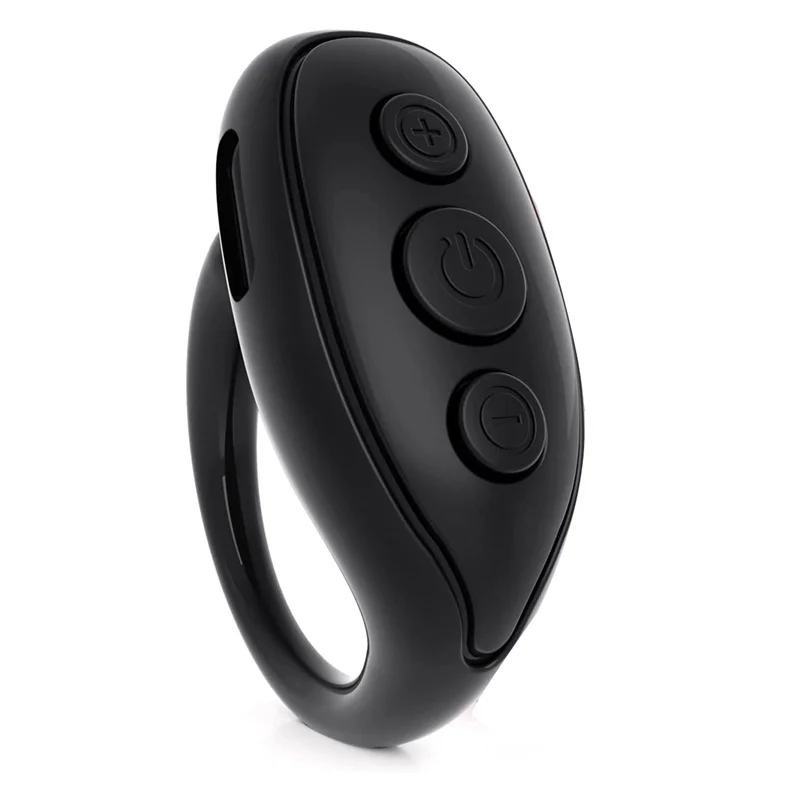 Bluetooth Remote Control Page Turner, Cellulare Fotocamera Shutter Selfie Remote, Smart Ring Remote Per Iphone Ipad -Black
