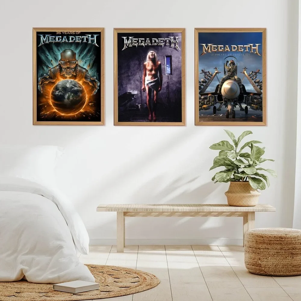 Classic Heavy Metal Rock Band M-Megadeths Album Poster Carta Kraft Vintage Poster Wall Art Painting Study Stickers Big Szie