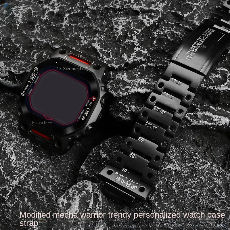 Adatto Per Casio G-Shock Watch 3229 Small Block Dw5600 Gmw-B5000 Gw-M5610 Gw-B5600 Cool Modificato Mecha Warrior Case Set