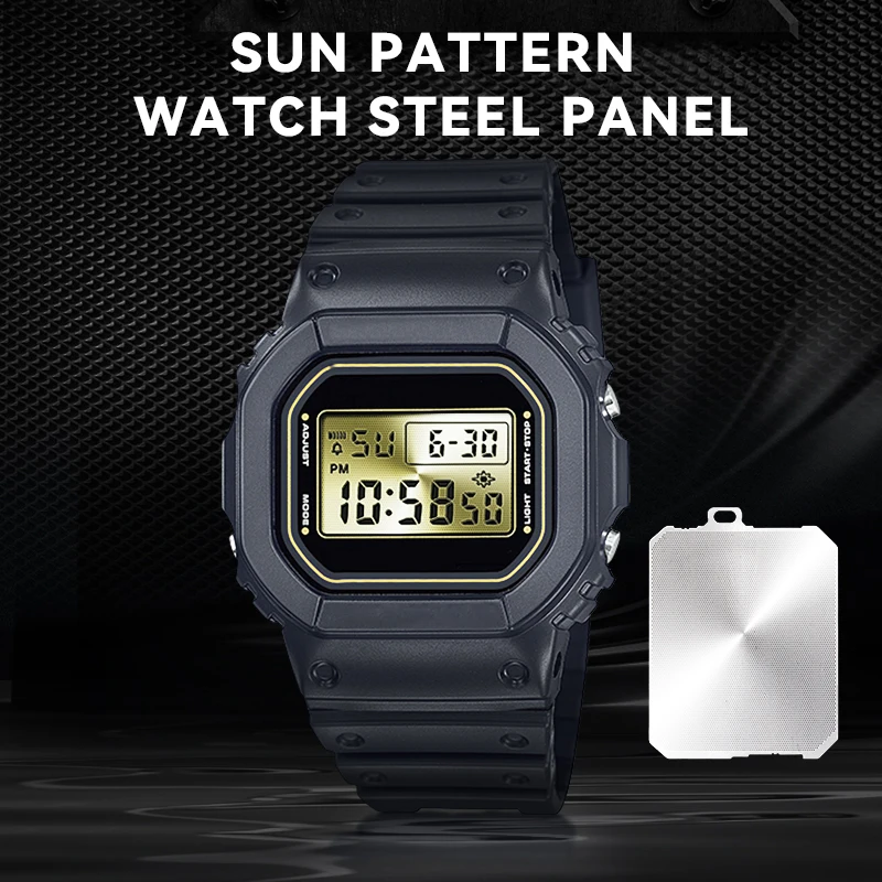 Mod Acc Modificato Sun Pattern Quadrante Dell'Orologio Pannello In Acciaio Per Casio Per G-Shock Dw5600 Gwm5610 Dw6900 Gmw-B5000 Gx56 Gwf1000