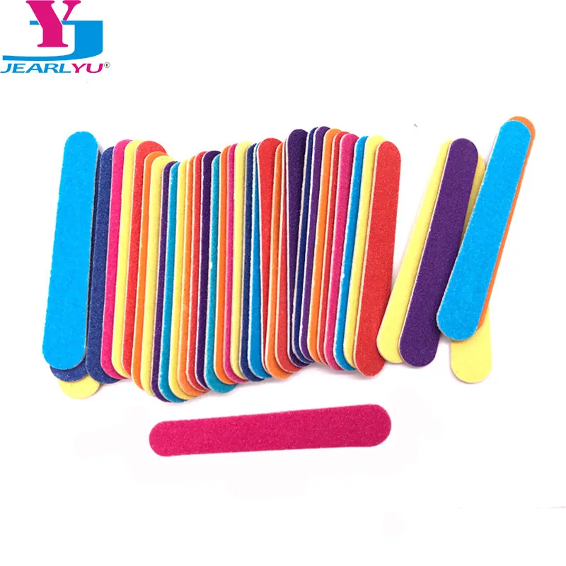 100 Pcs Mix Color Mini Lime Per Unghie In Legno 180/240 Lime Per Carta Vetrata Usa E Getta Gel Smalto Per Unghie Nagel Vijl Lime Per Unghie Set Di Str