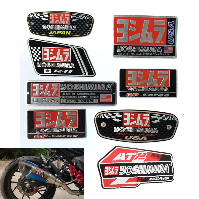 Scarico Moto Nuovo Silenziatore Di Fuga Yoshimura At2 R11 R77 Hf 3D Adesivo Resistente Al Calore Accessori Per Marmitta