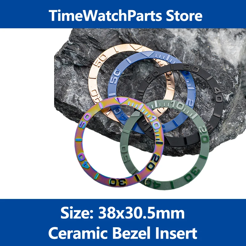 Seiko Watch Bezel Insert Yacht-Master Ceramic Bezel Insert 38Mm Gmt Insert Per Skx007 Skx009 Custodie Per Orologi Srpd Sostituisci Parti Mod