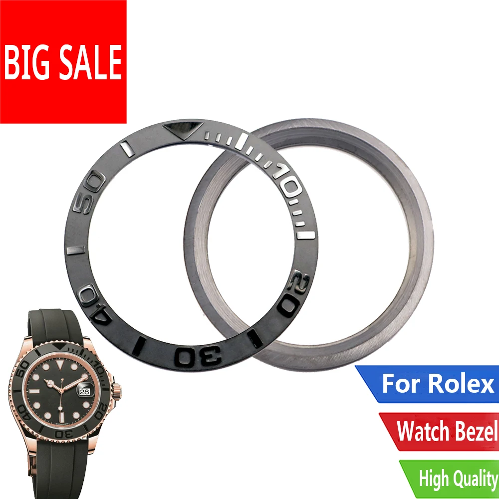 Rolamy Di Ricambio Grigio Nero Orologio In Ceramica Pura Inserto Lunetta Per Il 38 40 Millimetri 116655 Rolex Yacht Master Oysterflex Seiko Skx007