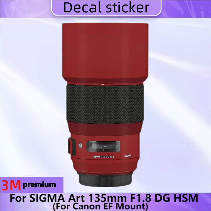 Per Sigma Art 135Mm F1.8 Dg Hsm Per Canon Ef Mount Lens Sticker Pellicola Protettiva Per Decalcomanie In Vinile Pellicola Protettiva Antigraffio