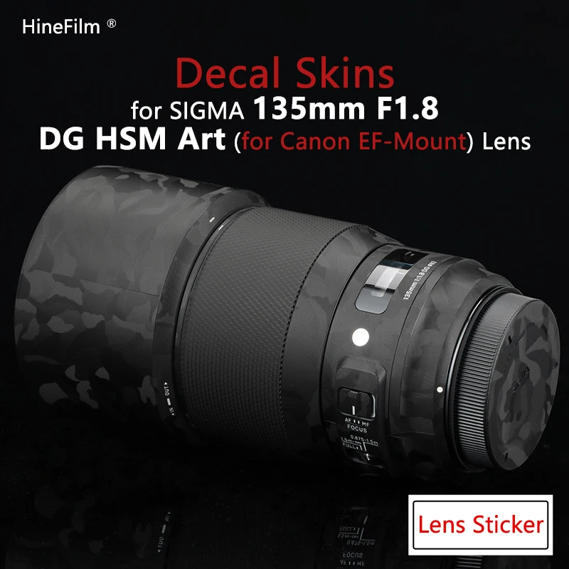 Sigma 135 F1.8 Lens Premium Decal Skin Per Sigma Art 135Mm F1.8 Dg Hsm Per Canon Ef Mount Lens Protector Cover Film Wrap Sticker
