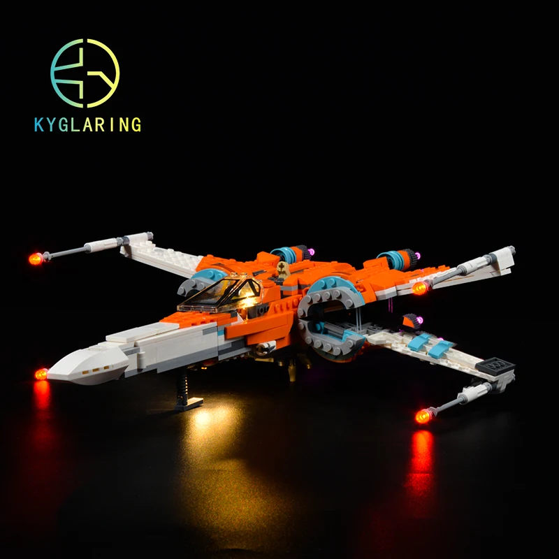 Kyglaring Set Di Illuminazione A Led Giocattoli Fai-Da-Te Per La Costruzione Di Blocchi Da Combattimento X-Wing Del 75273 Poe Dameron