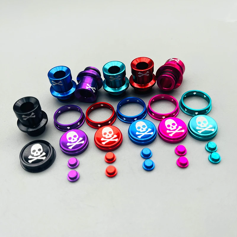 Novità Dsx Bone V2 Style 510 Drip Tip Set Bocchino Con Pulsante Interruttore Di Alimentazione Set Per Accessorio E-Cig Domaio V1 V2 Mod Vape Tank