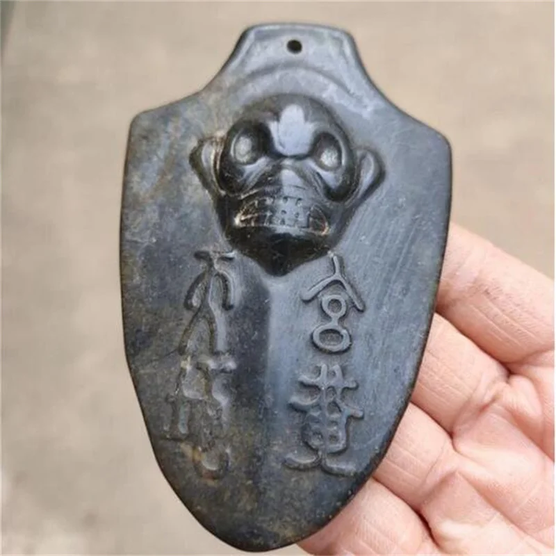 Tibet Hongshan Kultur Archaize Meteorit Pfeil Token Modell Sammlung Stein Carving Geschenk Anhmisser Dekoration Arte Figuren