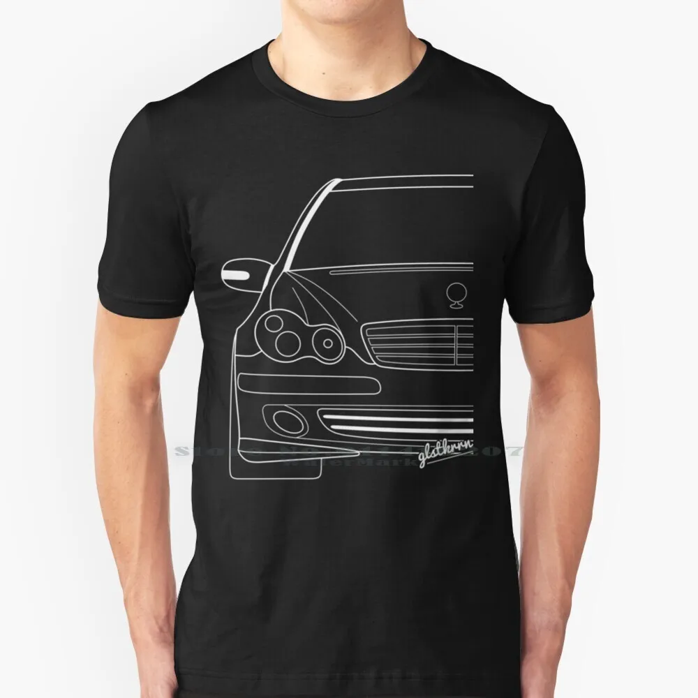W203 "Silhouette" T Shirt 100% Puro Cotone W203 W 203 W203 W203 Appassionato W203 Tuning W203 Lover W203 W 203