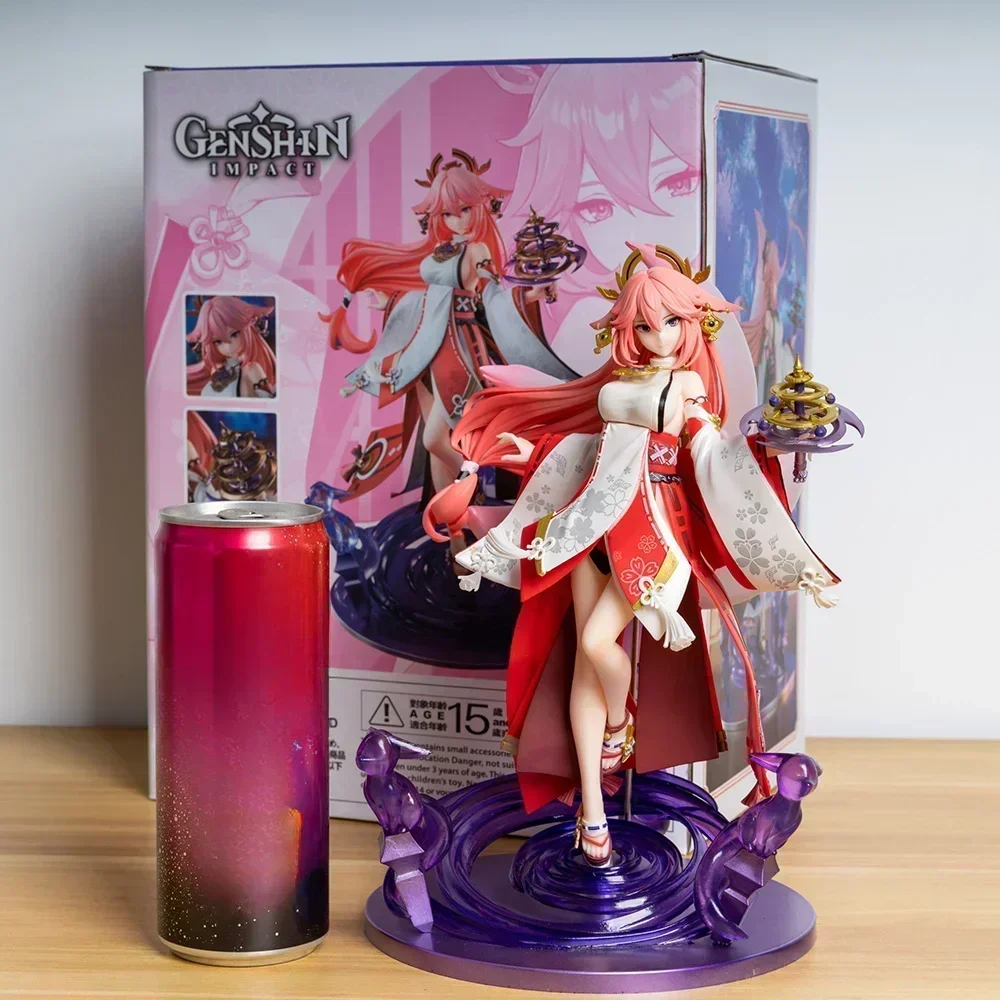 In-Stock Genshin Impact Figure Yae Miko 26Cm Gioco Kawaii Anime Action Figurine Hot Girls Collection Bambole Giocattoli Regalo Per Ragazzo