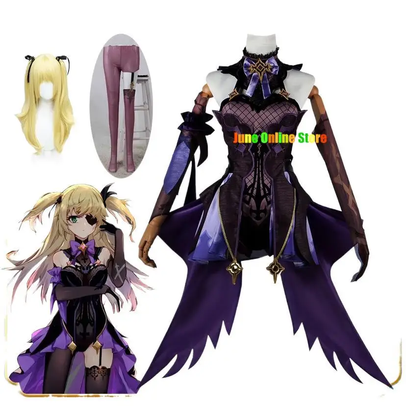Gioco Genshin Impact Fiscl Costume Cosplay Anime Amy Outfits Dress Fiscl Carnival Set Completo Abiti Costumi Di Halloween Per Le Donne