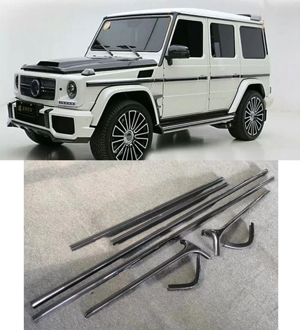 Real Dry Carbon Fiber Car A Pillar Trim Roof Strip Trim Fit For Mercedes Benz Classe G W464 G500 G63 Amg 2019-2023