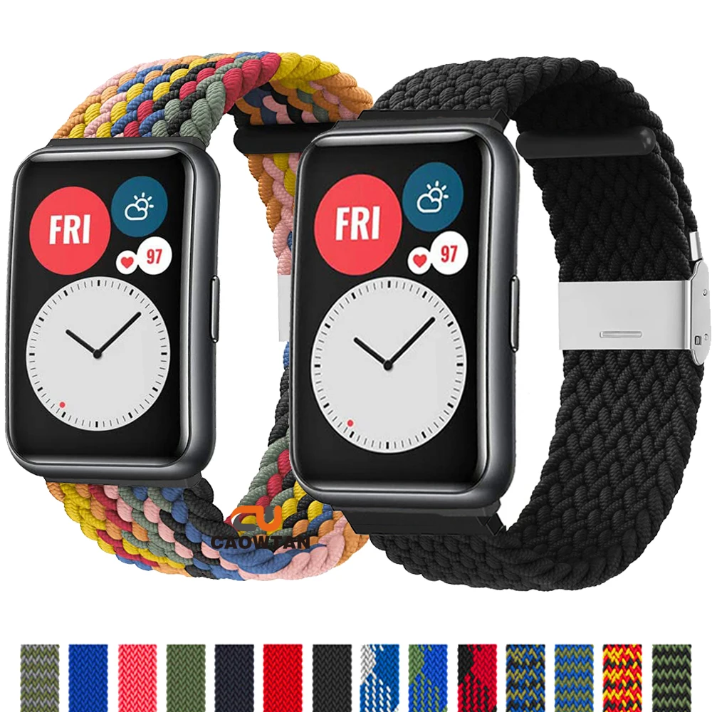 Cinturino Intrecciato In Nylon Per Huawei Watch Fit Bands Cinturino Regolabile Braccialetto Da Polso Correa Per Huawei Watch Fit Bands