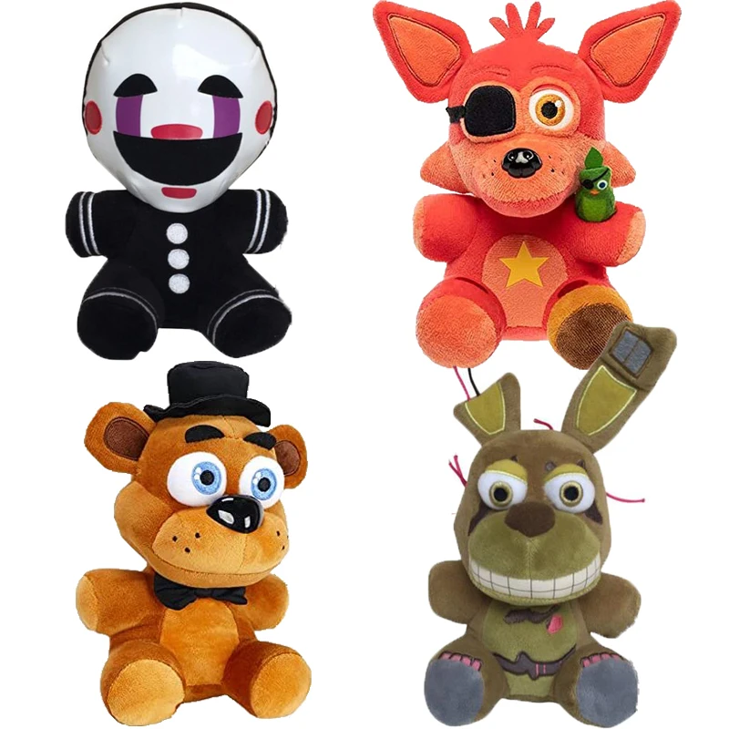 2022 Vendita Calda Fnaf Cute Action Figure Toys Bambola Da Gioco 18Cm Bonnie Bear Foxy Cartoon Bambole Ripiene Freddy Toys For Children Gifts